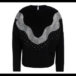Isabel Marant Valia embellished wool and velvet  top